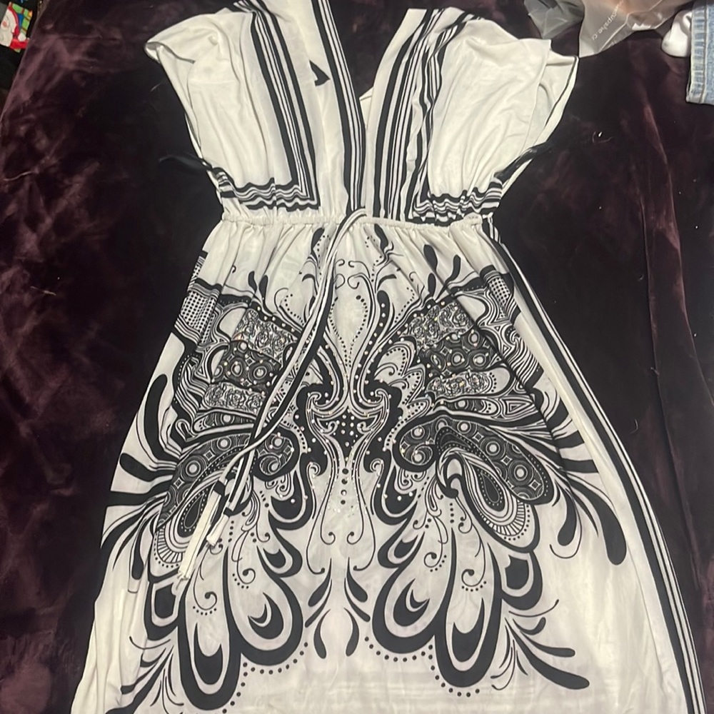 Boho printed dress.